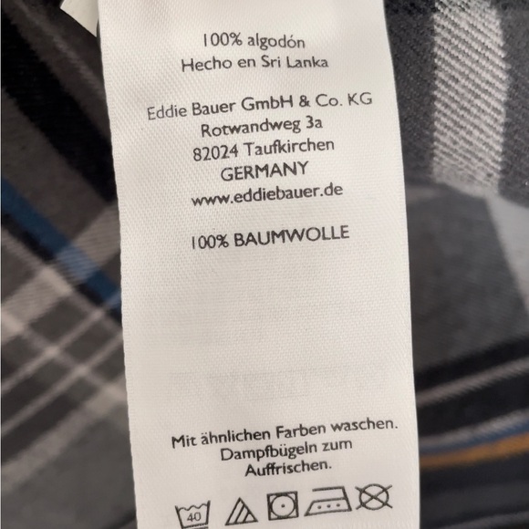 Eddie Bauer Shirt Men’s Classic Fit Long Sleeve Button Up Flannel Size L - Picture 12 of 13